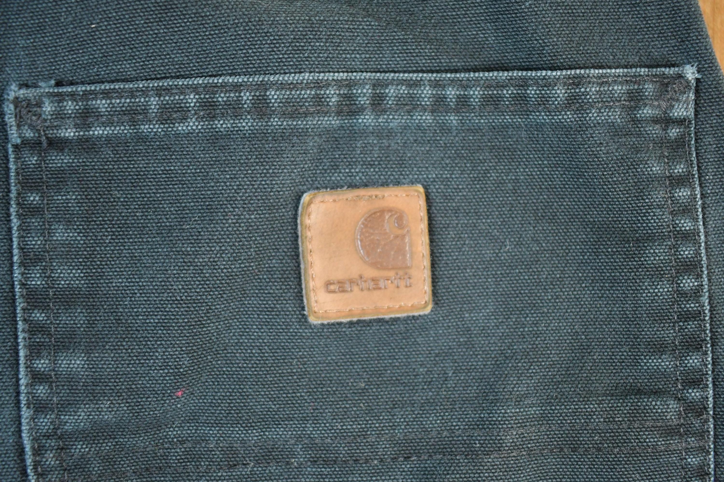 Vintage 1990s Black Carhartt Denim Work Jeans Men's 38 x 32 - Image 4