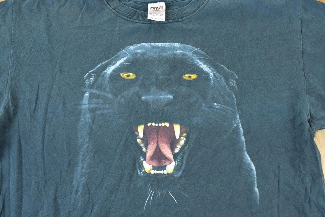 Vintage 1990s Black Panther Outdoors T-Shirt Men's XL - Image 3