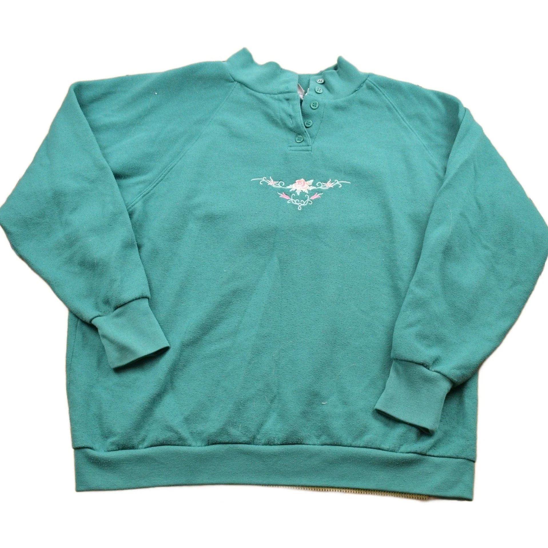 Vintage 1990s Blair Floral Crewneck Sweatshirt Women's M