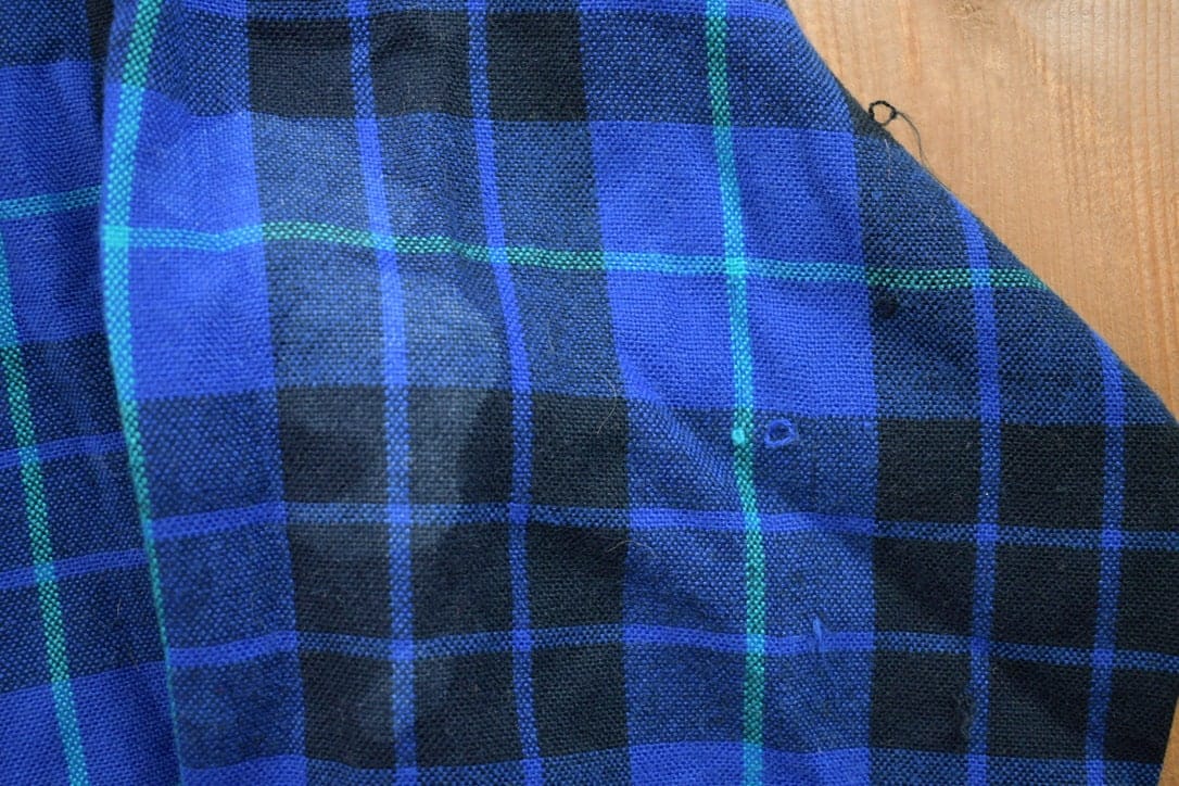 Vintage 1990s Blair Plaid Flannel Button Up Shirt Men's 2XL - Image 4