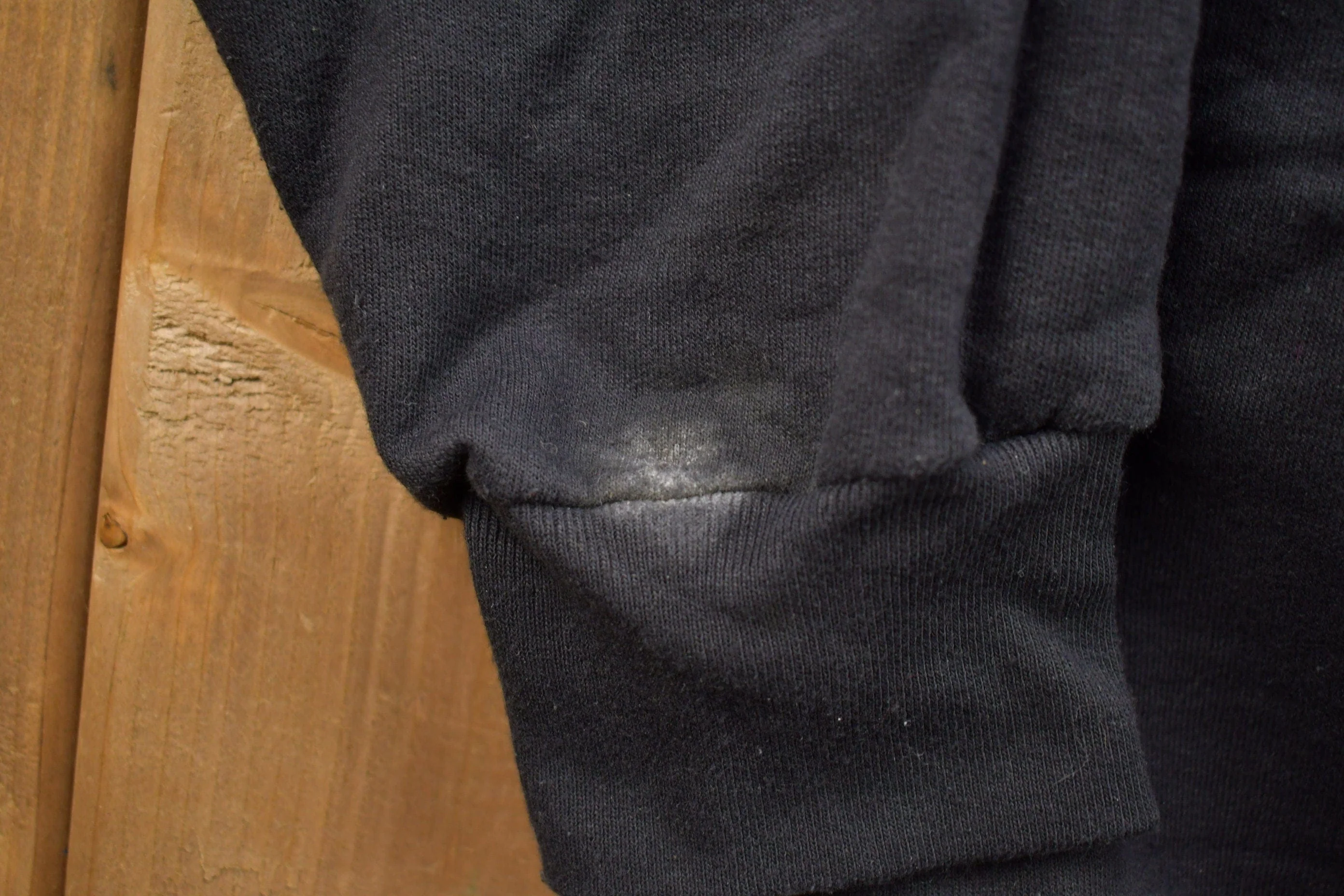 Vintage 1990s Blank Black Starter Crewneck SweatshirtMen's Medium - Image 3