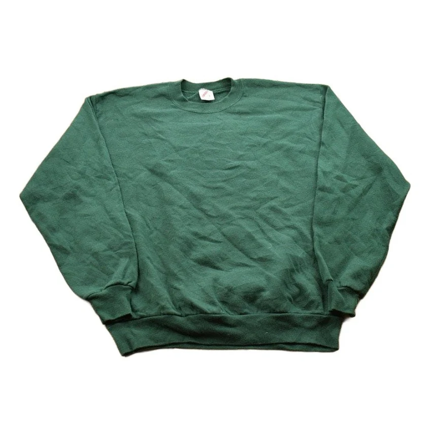 Vintage 1990s Blank Green Crewneck Sweatshirt