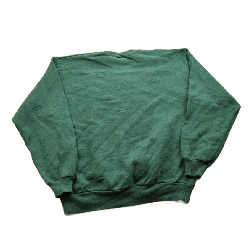Vintage 1990s Blank Green Crewneck Sweatshirt - Image 2