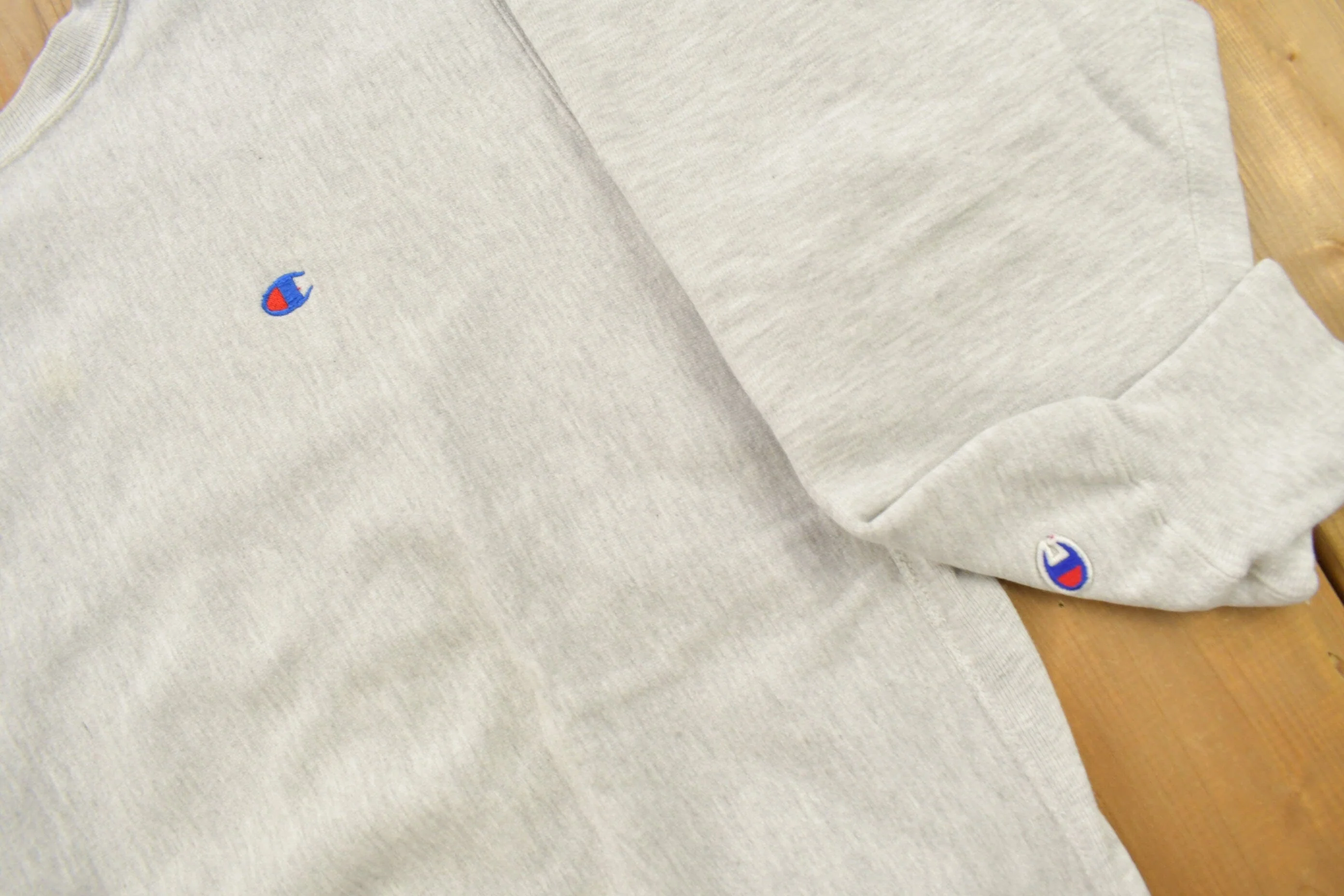 Vintage 1990s Blank Grey Champion Reverse Weave Crewneck - Image 3