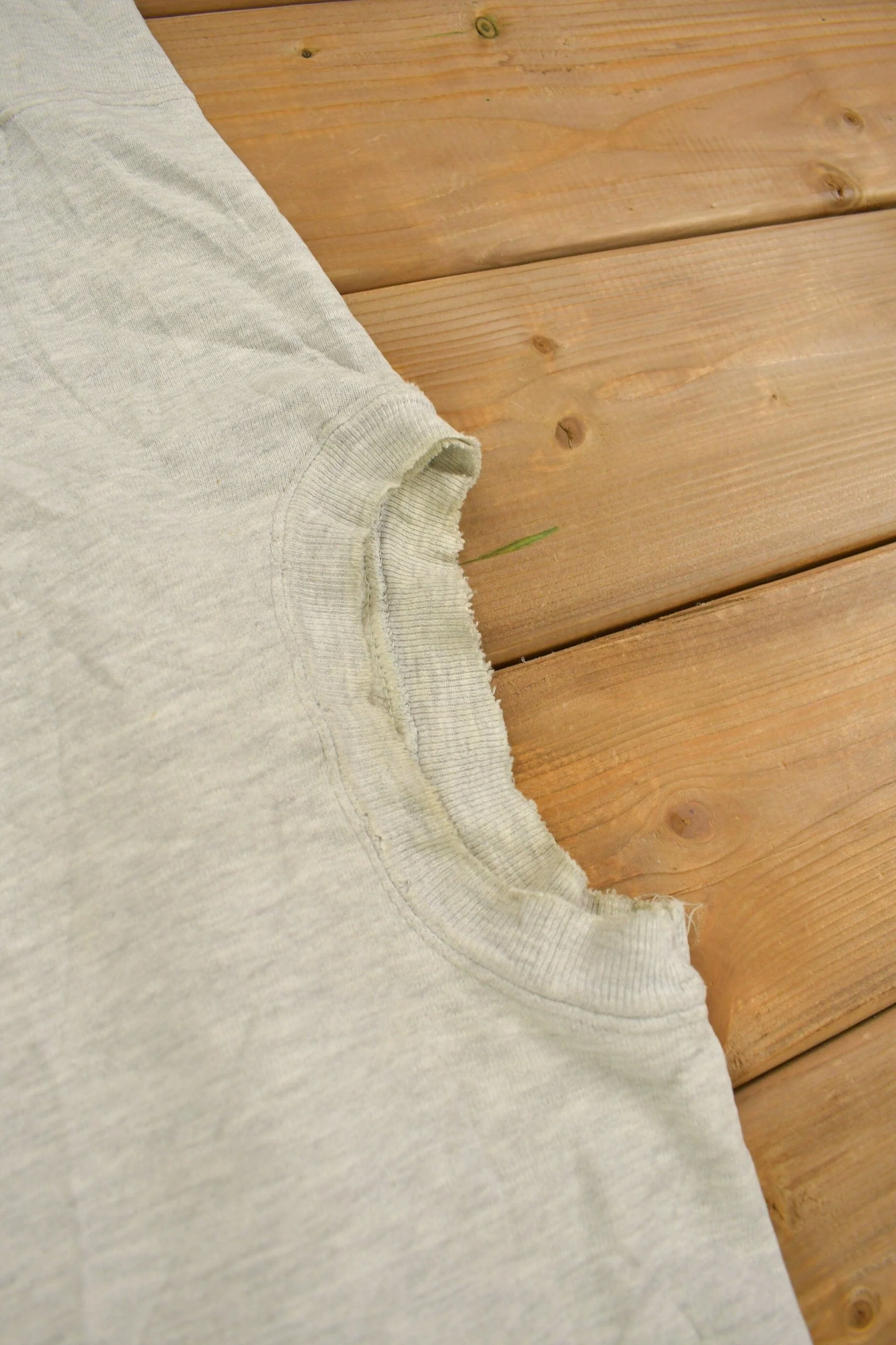 Vintage 1990s Blank Grey Champion Reverse Weave Crewneck Men's XL - Image 7