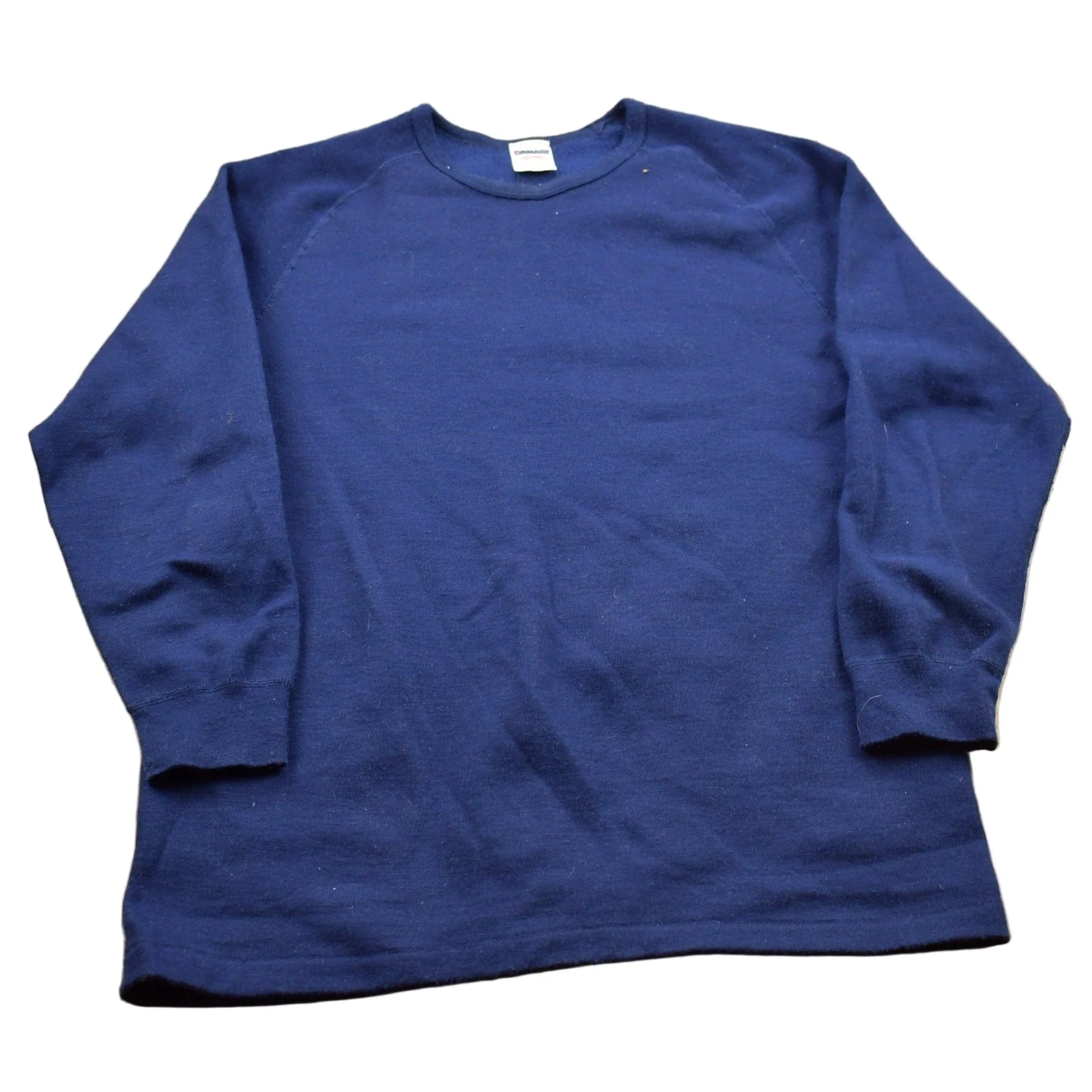 Vintage 1990s Blank Navy Blue Crewneck Sweatshirt Men's Small