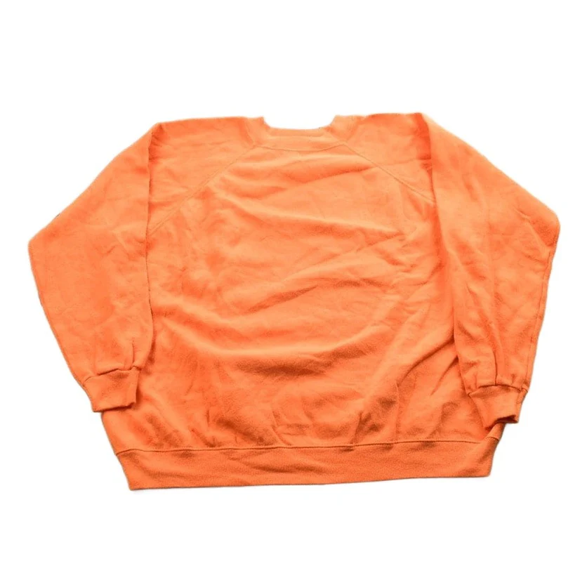 Vintage 1990s Blank Orange Crewneck Sweatshirt