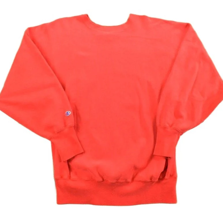 Vintage 1990s Blank Red Champion Reverse Weave Crewneck Men's Large - Image 2