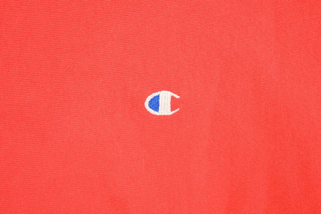 Vintage 1990s Blank Red Champion Reverse Weave Crewneck Men's Large - Image 4