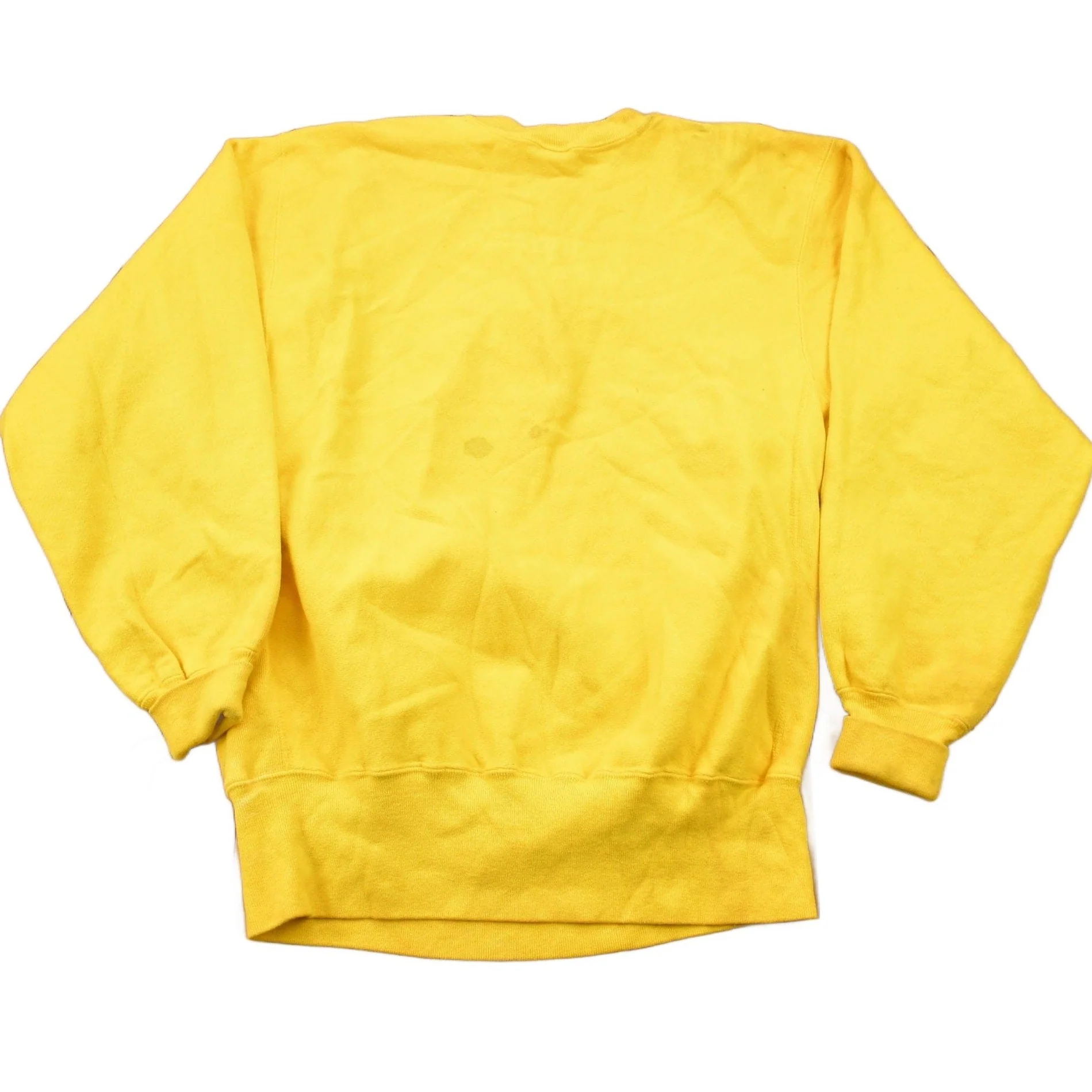 Vintage 1990s Blank Yellow Champion Reverse Weave Crewneck Men's Large - Image 2