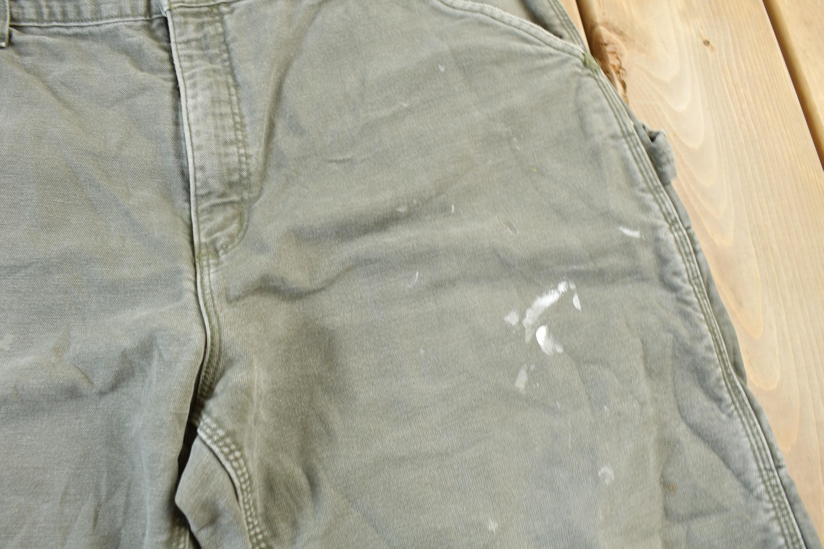 Vintage 1990s Blanket Lined Carhartt Carpenter Pants Men's 28 x 30 - Image 7
