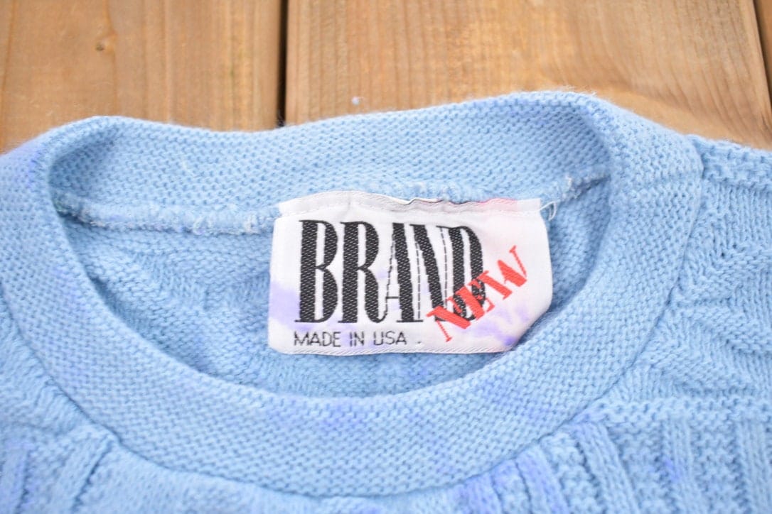 Vintage 1990s Brand New Knitted Crewneck Sweater Men's XL - Image 3