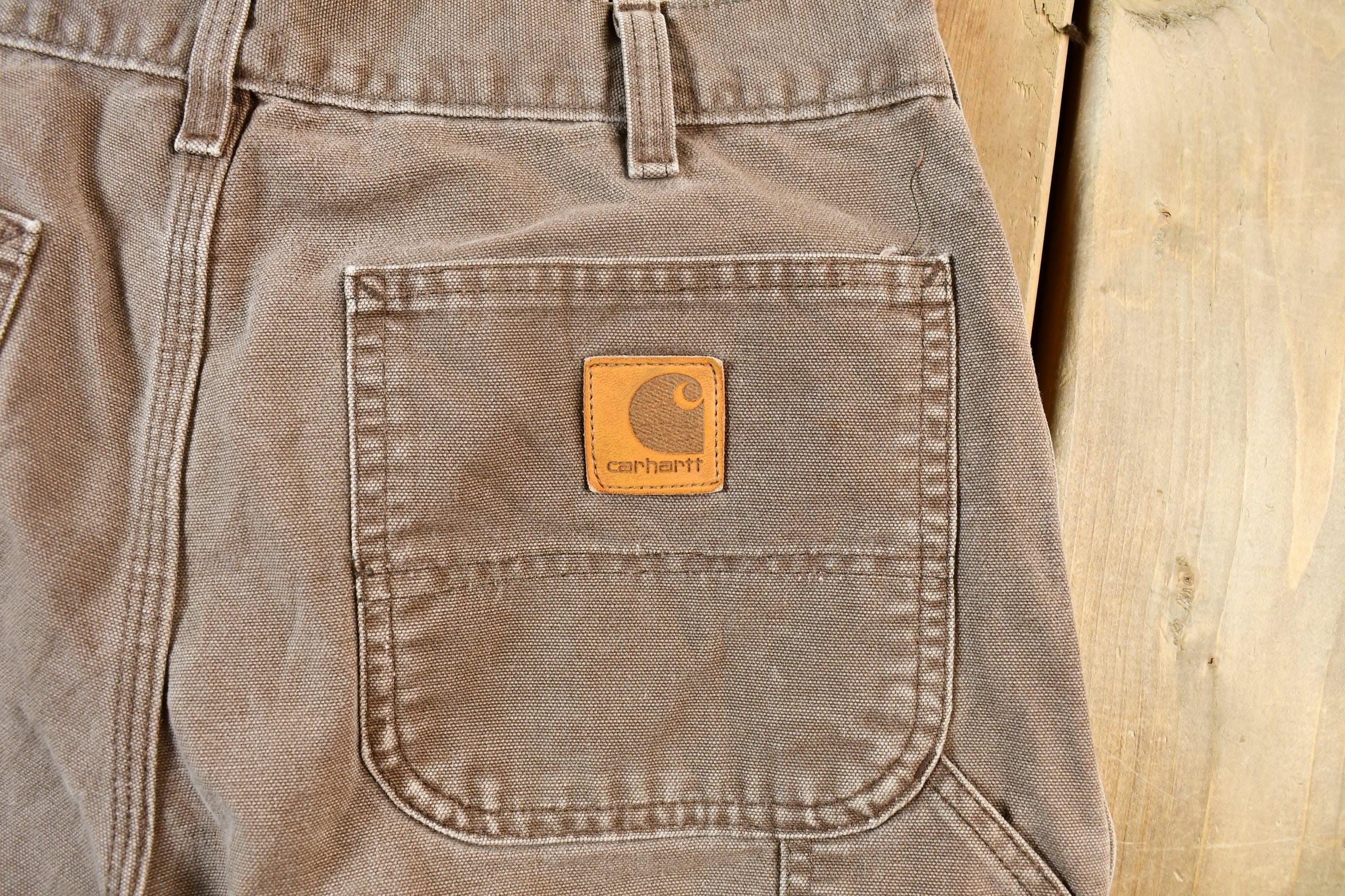 Vintage 1990s Brown Carhartt Work Pants Men's 32 x 28 - Image 3