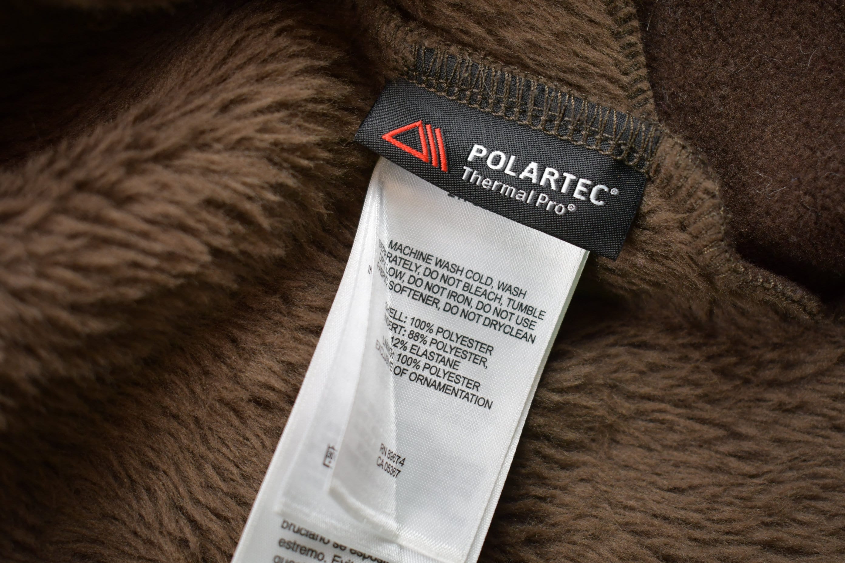 Vintage 1990s Brown Polartec Thermal Mountain Hard Wear Zip Fleece Sweater Women's M - Image 4