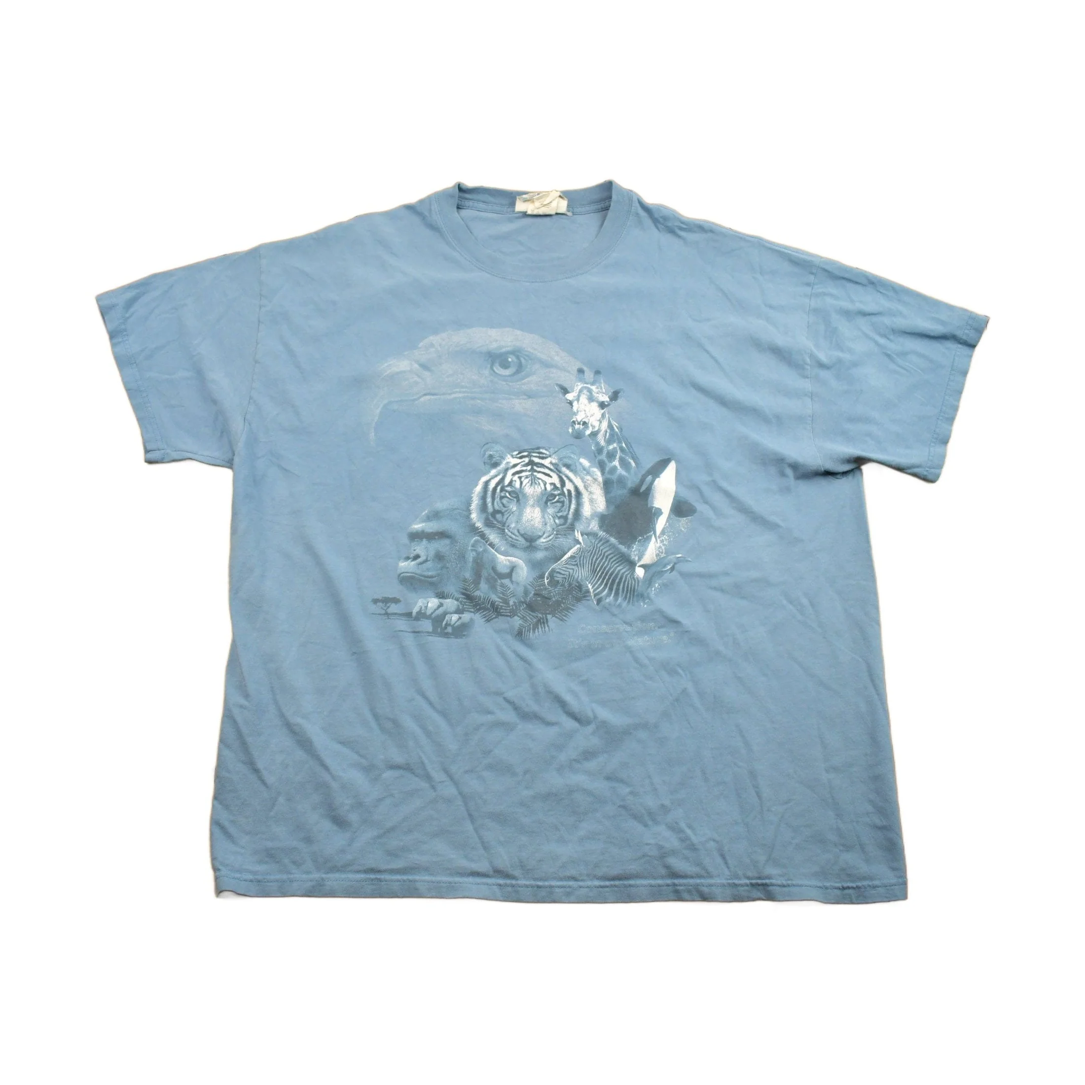 Vintage 1990s Busch Gardens Animal Family Graphic T-Shirt Men's 2XL