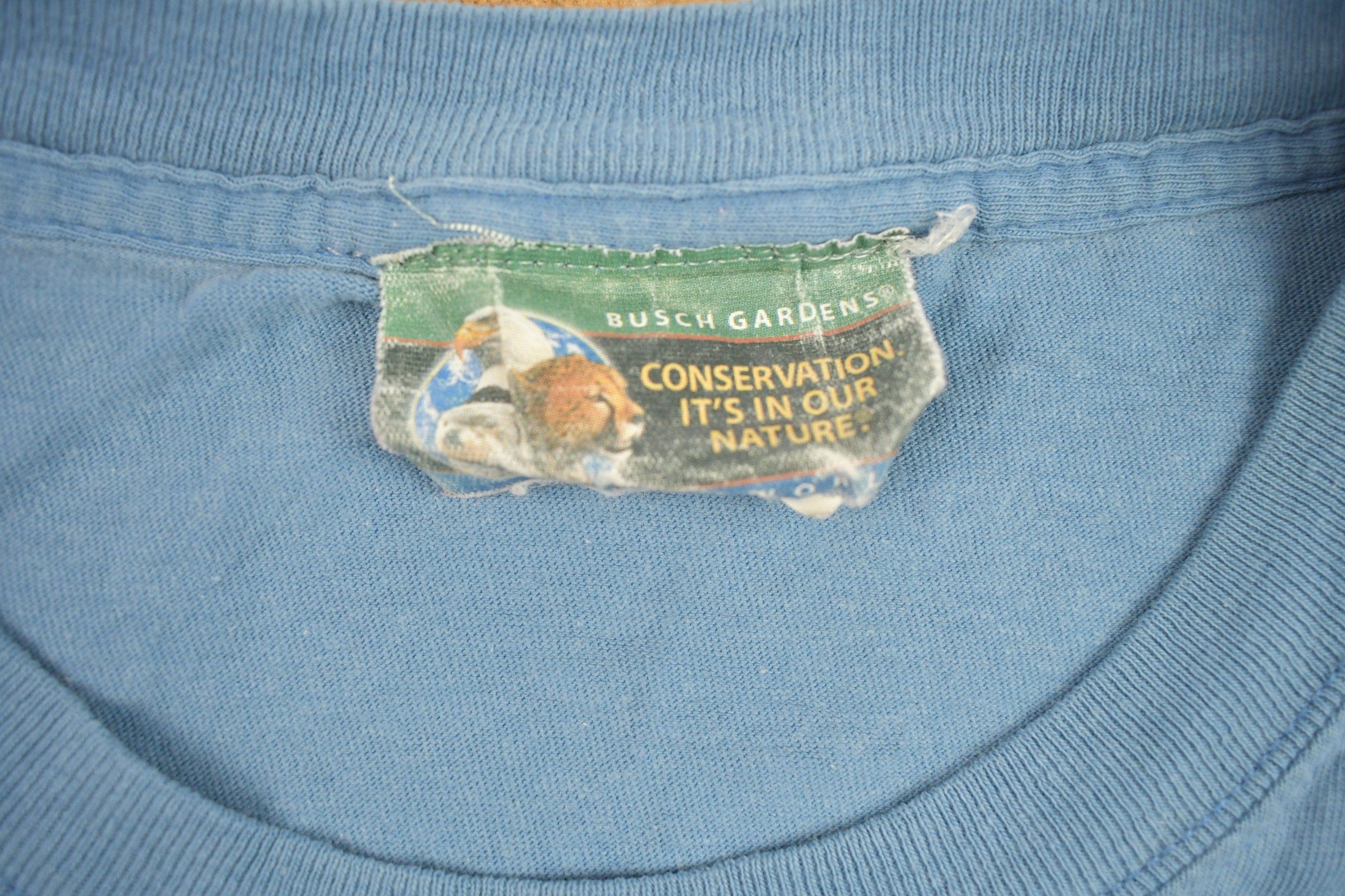 Vintage 1990s Busch Gardens Animal Family Graphic T-Shirt Men's 2XL - Image 5