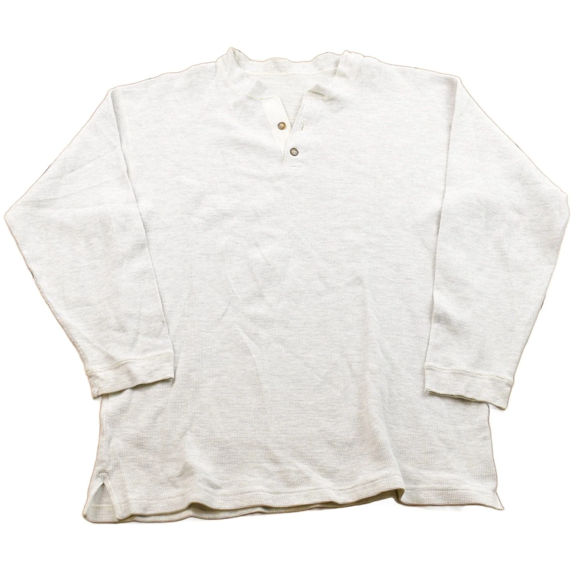 Vintage 1990s Button Up Crewneck Sweatshirt Men's Large
