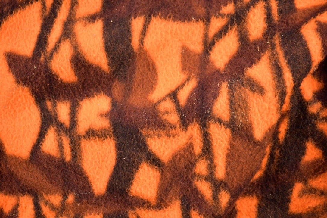 Vintage 1990s Cabela's Orange Camo Fleece Zip Up Hoodie Men's Large - Image 7