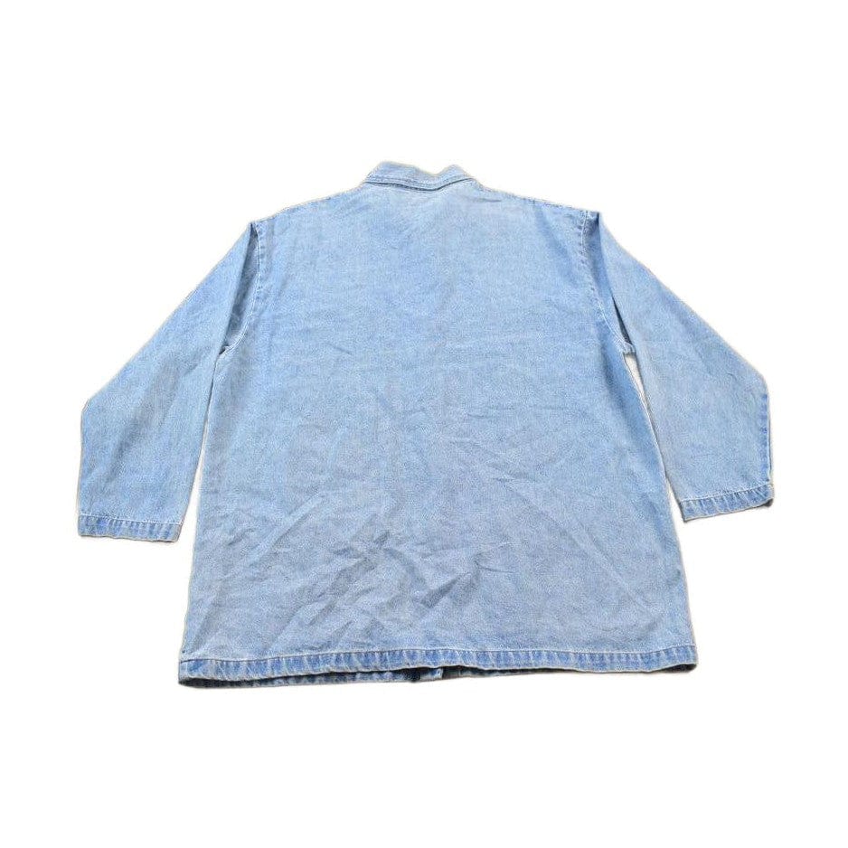 Vintage 1990s Cabin Creek Denim Button Up Shirt Men's XL - Image 2