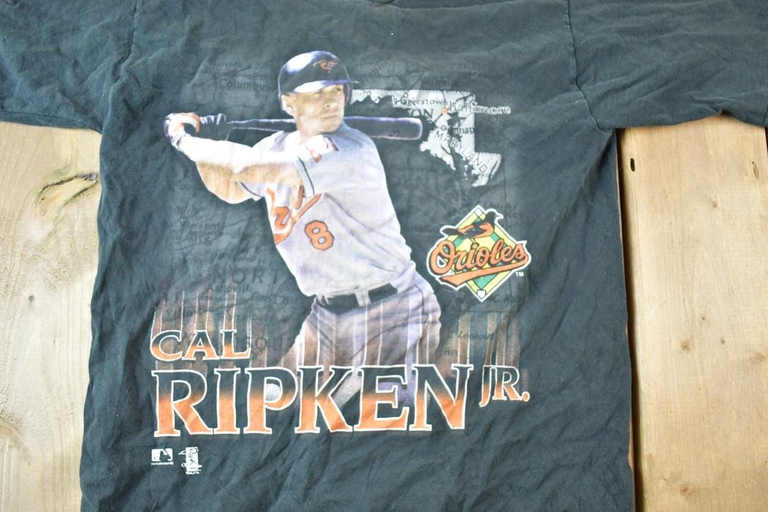 Vintage 1990s Cal Ripken Jr MLB Graphic T-Shirt Youth S - Image 3