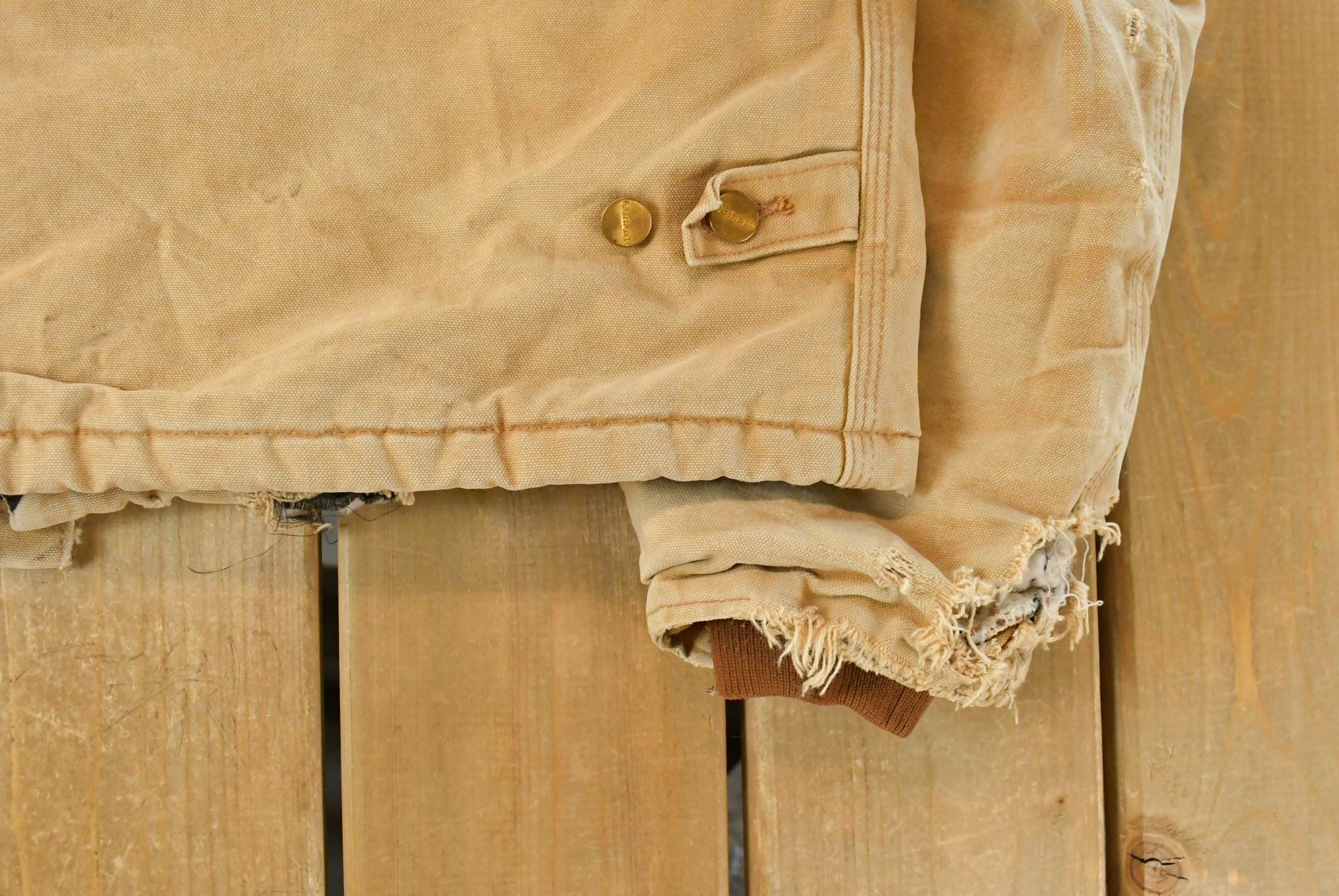 Vintage 1990s Carhartt Arctic Quilt Lined Distressed Jacket Men's XL - Image 8