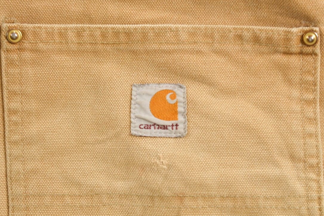 Vintage 1990s Carhartt Beige Double Knee Work Pants Men's 38 x 32 - Image 3