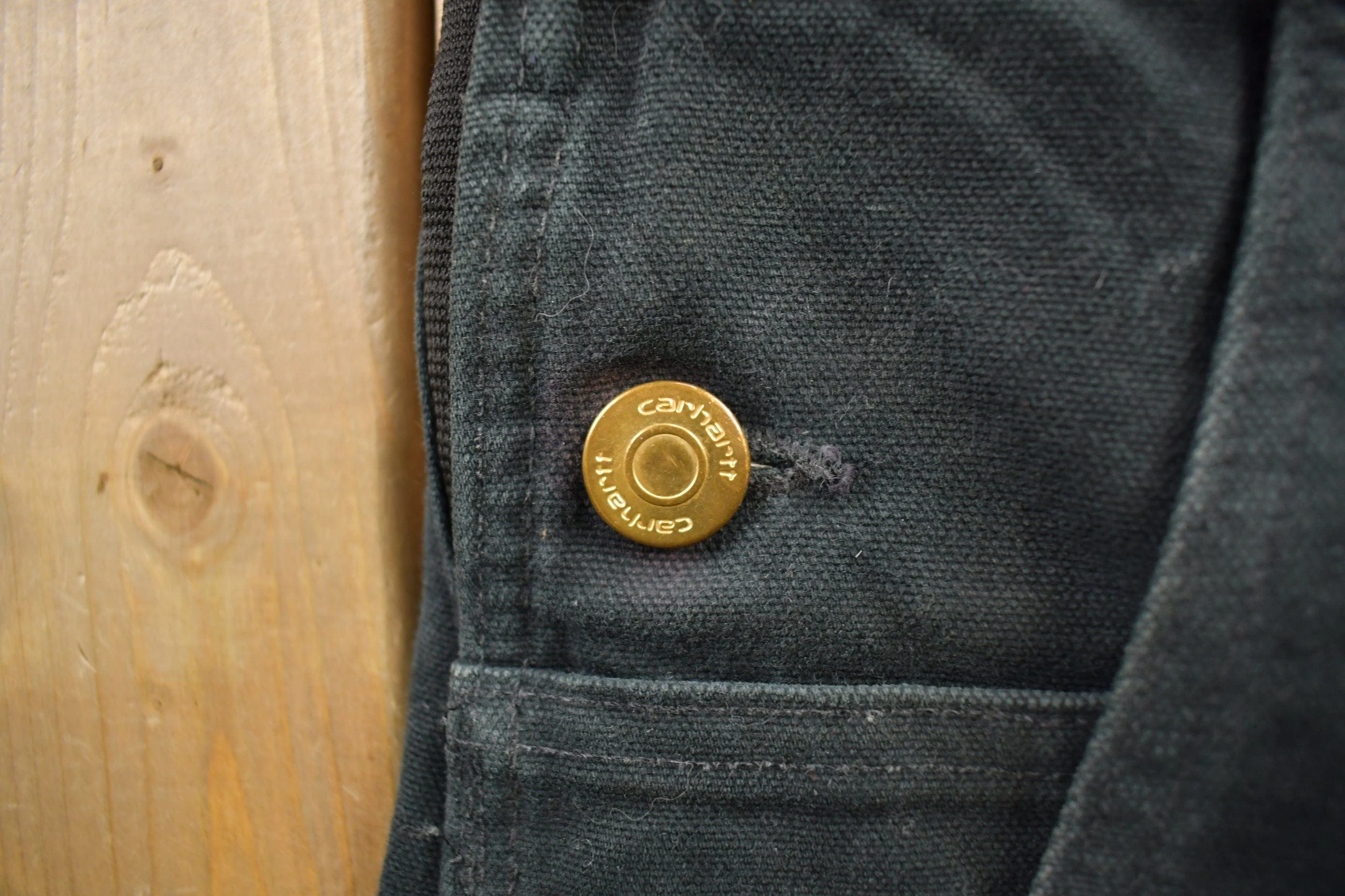 Vintage 1990s Carhartt Black Canvas Overalls Men's 40 x 31 - Image 3