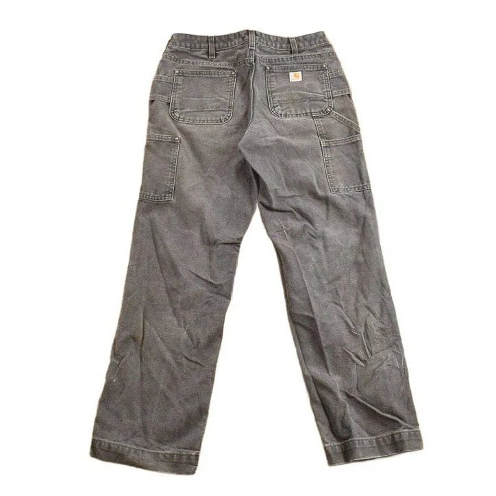 Vintage 1990s Carhartt Black Double Knee Work Pants Men's 31 x 29 - Image 2