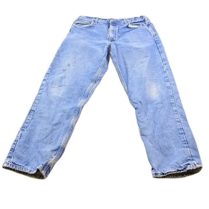 Vintage 1990s Carhartt Blanket Lined Carpenter Jeans Men's 36 x 29 - Image 2