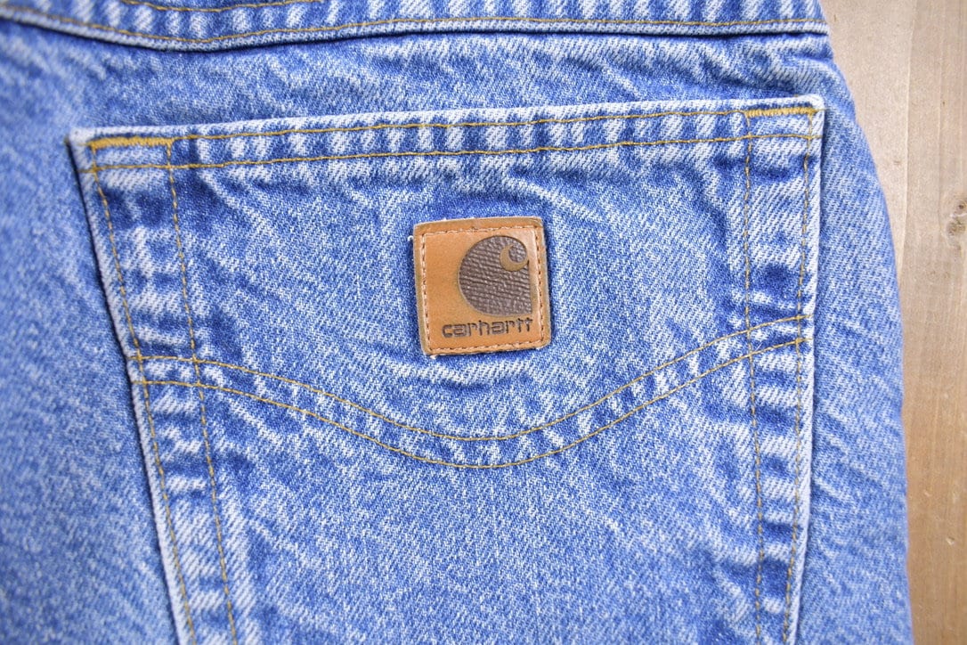 Vintage 1990s Carhartt Blanket Lined Carpenter Jeans Men's 36 x 29 - Image 6
