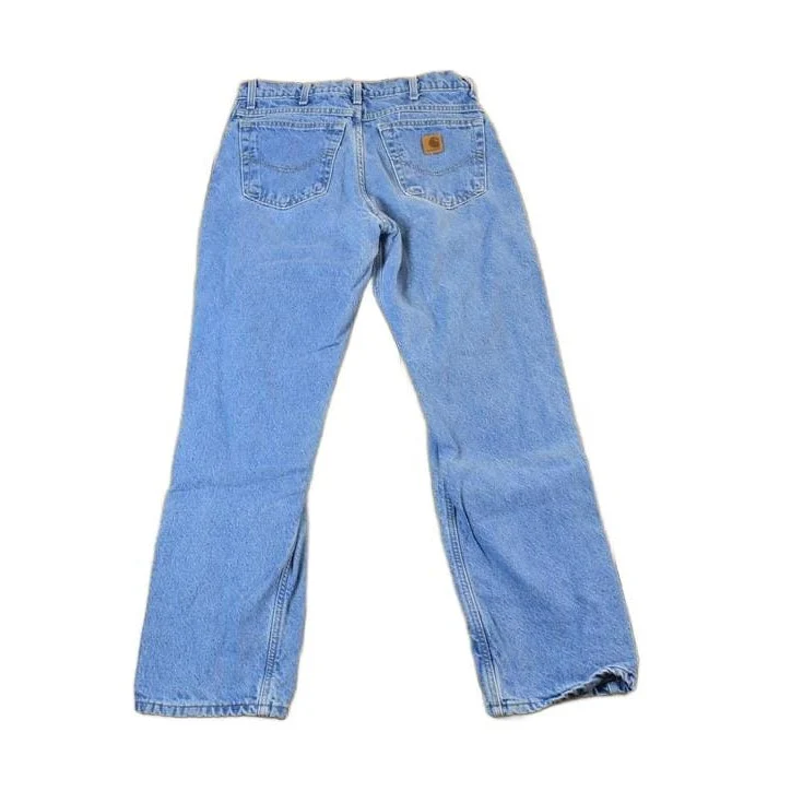 Vintage 1990s Carhartt Blanket Lined Denim Jeans Men's 32x32