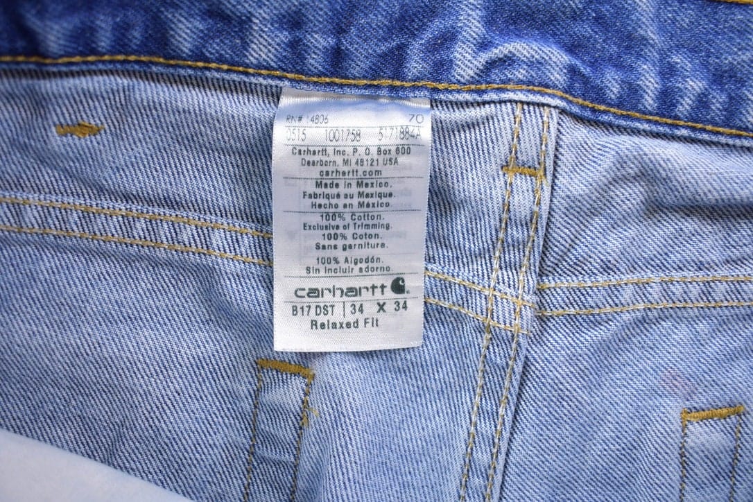 Vintage 1990s Carhartt Blue Work Jeans Men's 32 x 33 - Image 8