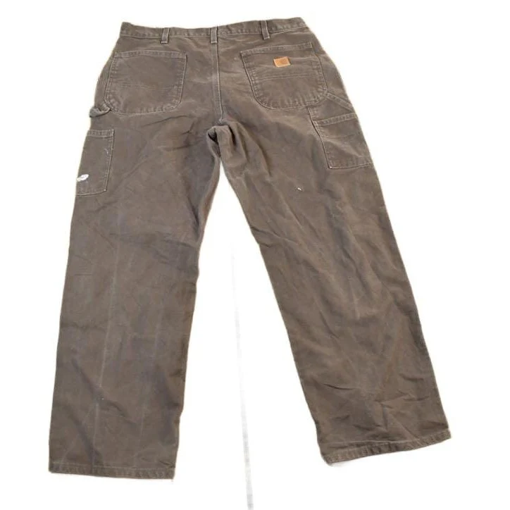 Vintage 1990s Carhartt Brown Denim Work Pants Men's 38 x 30
