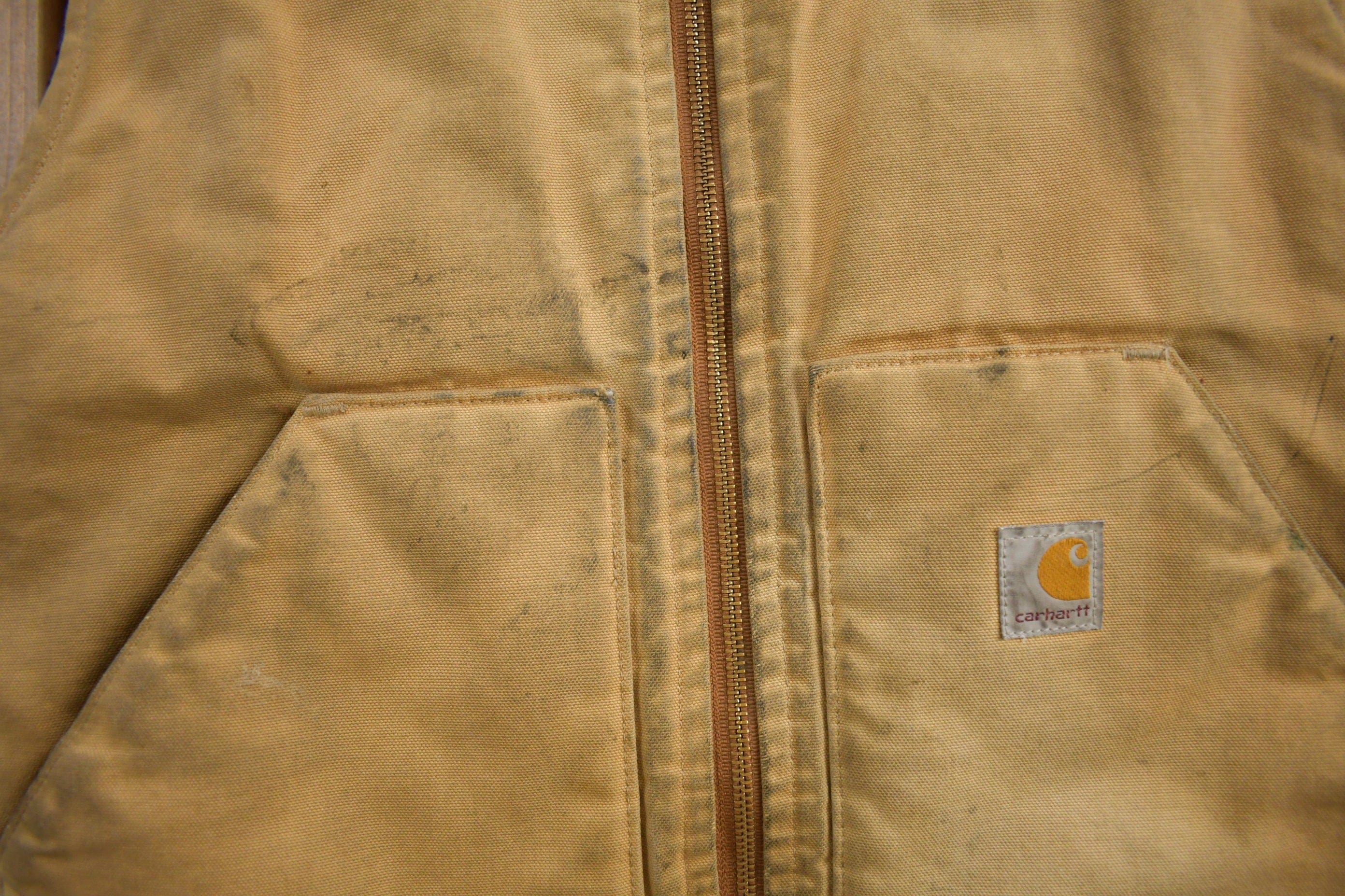 Vintage 1990s Carhartt Brown Work Vest Men's Medium - Image 3