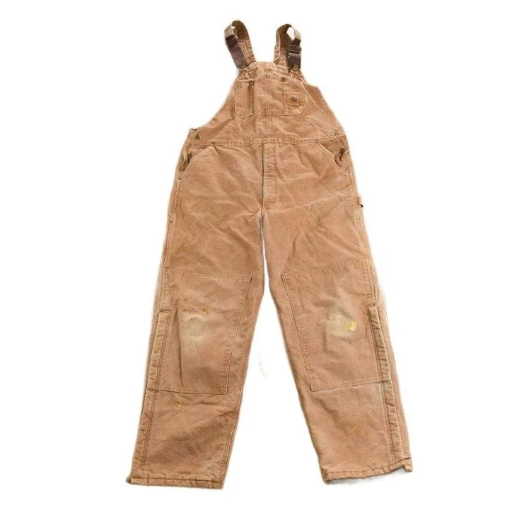 Vintage 1990s Carhartt Canvas Double Knee Overalls Men's 40 x 30