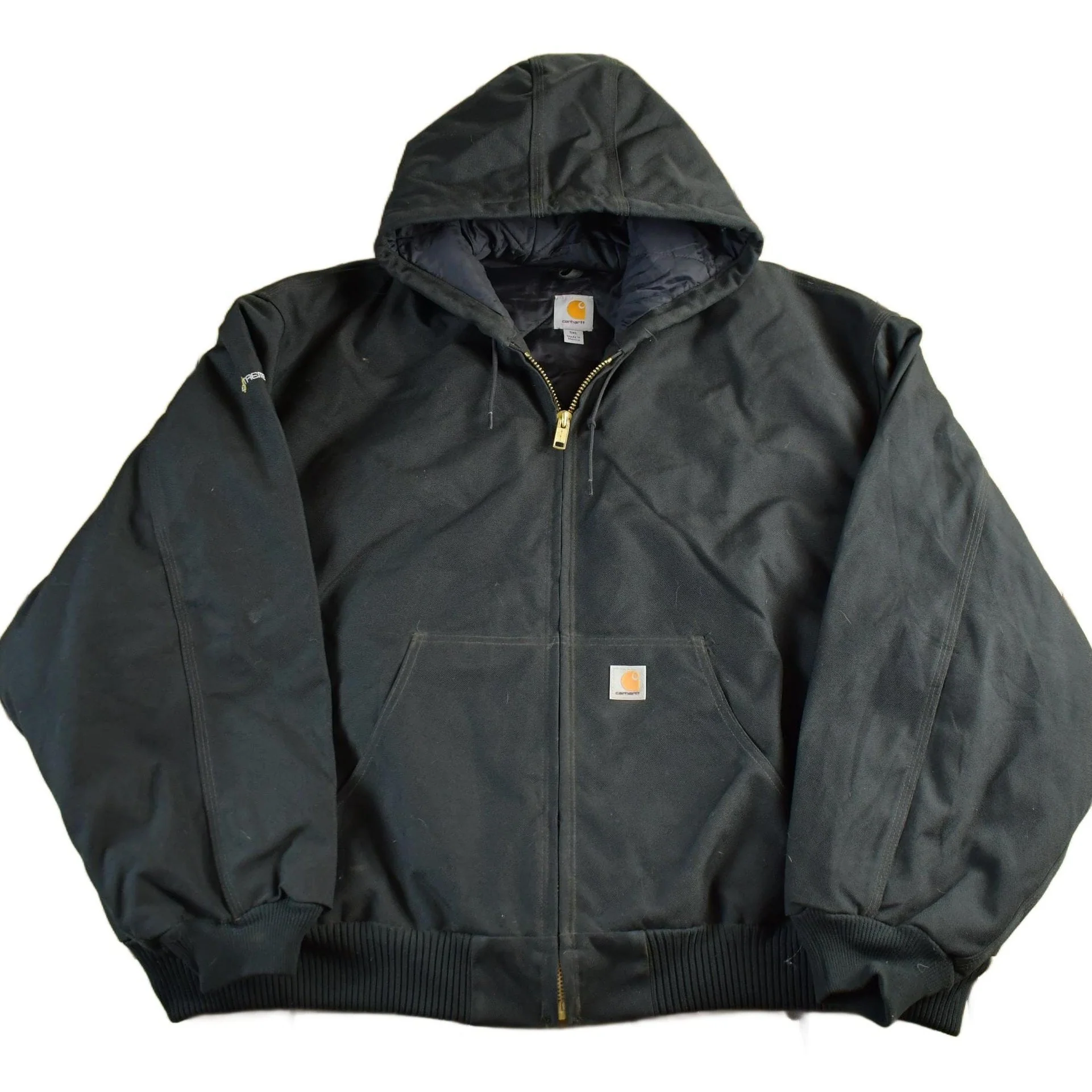 Vintage 1990s Carhartt Canvas Nylon Hooded Jacket Men's 5XL