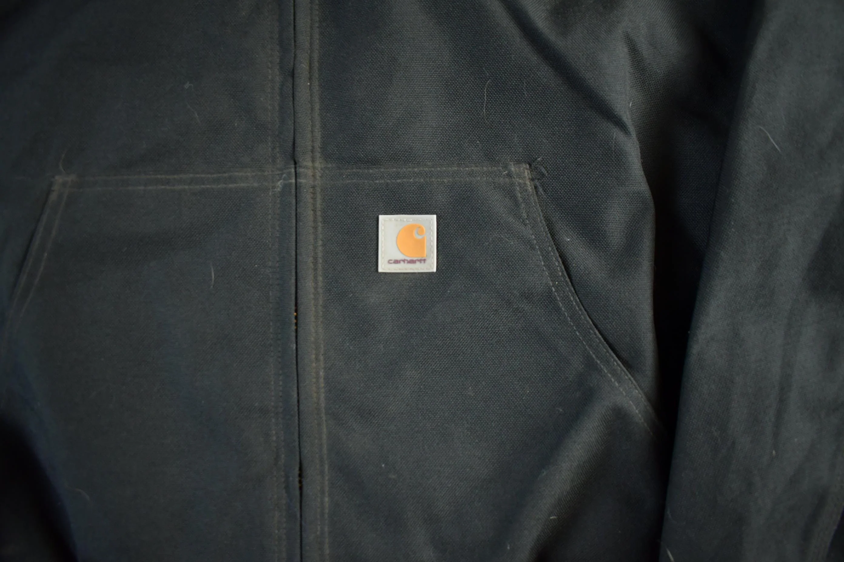 Vintage 1990s Carhartt Canvas Nylon Hooded Jacket Men's 5XL - Image 3