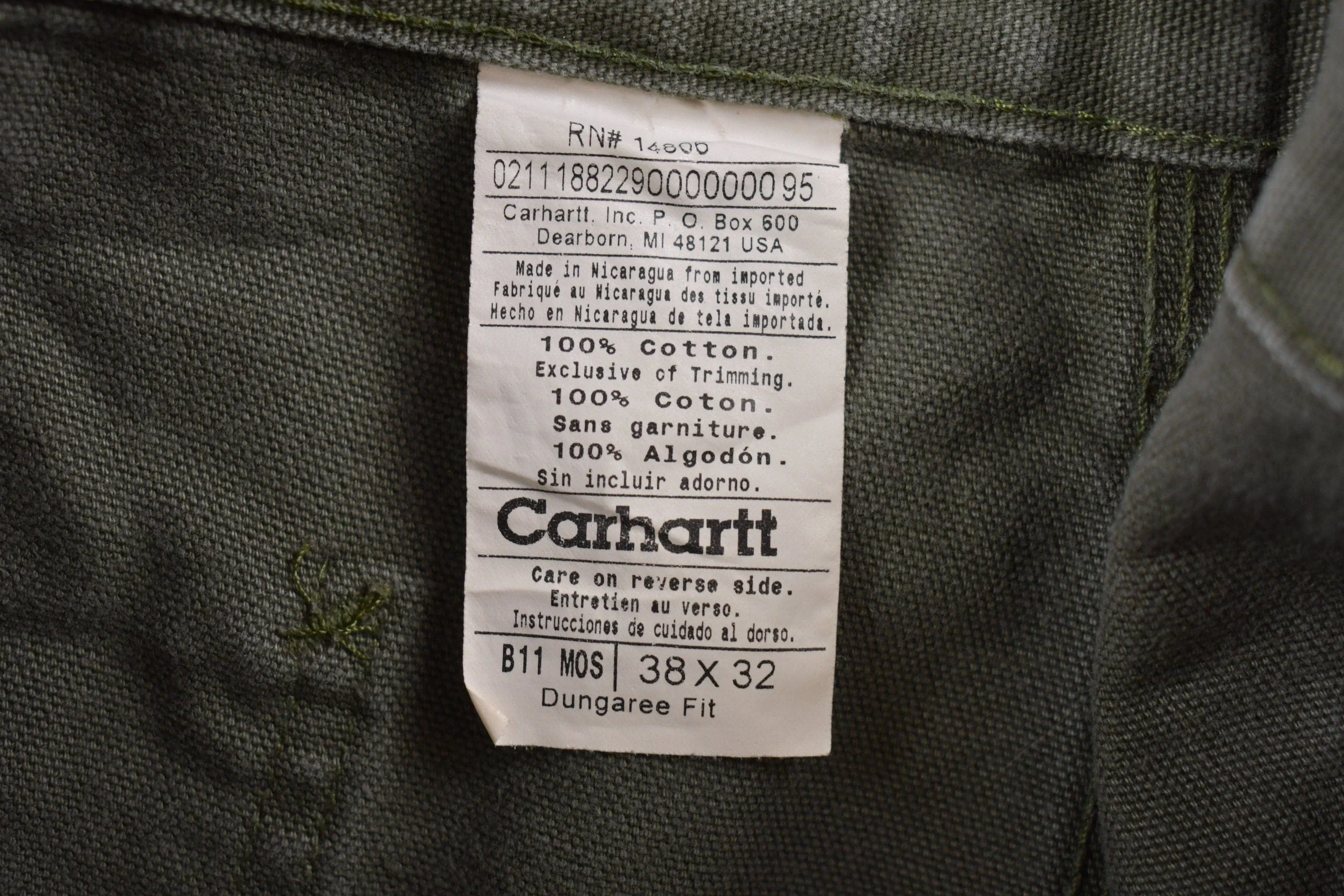 Vintage 1990s Carhartt Carpenter Work Pants Men's 38 x 31 - Image 6