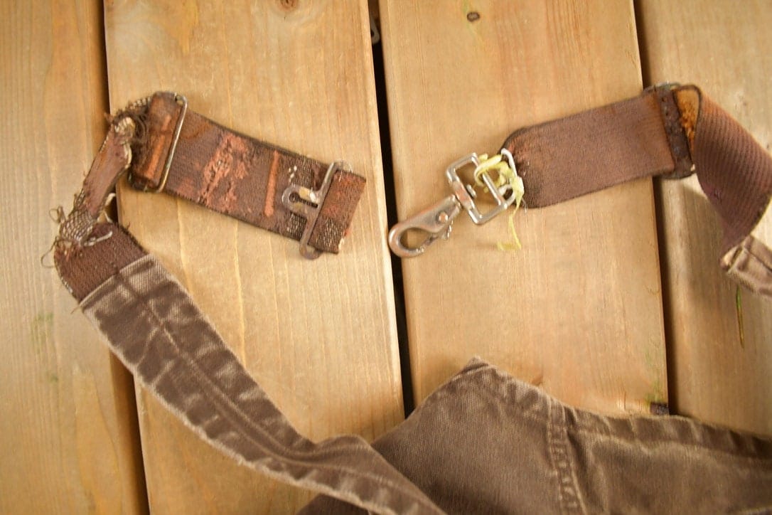 Vintage 1990s Carhartt Chocolate Brown Double Knee Canvas Overalls Men's 38 x 30 - Image 7