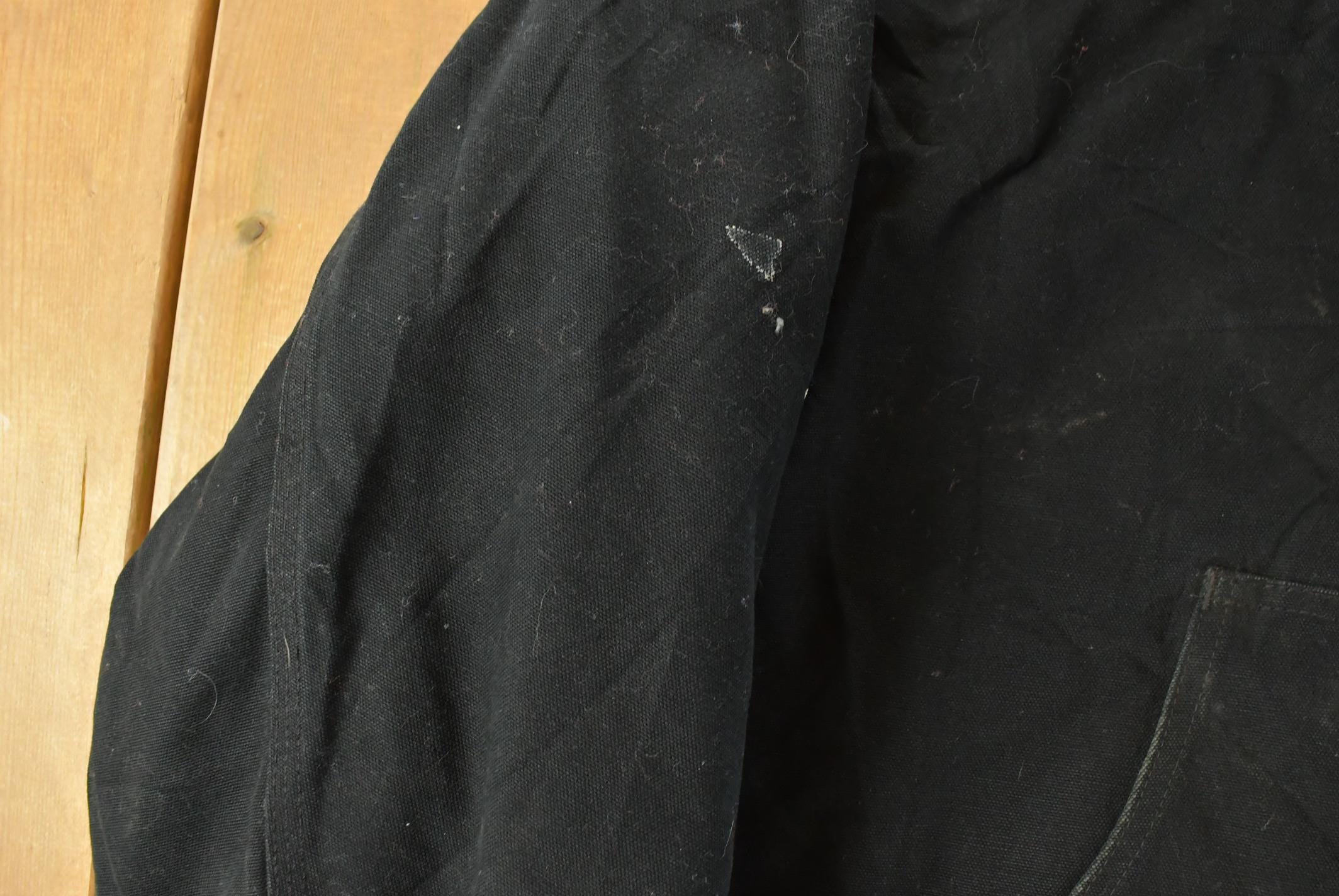 Vintage 1990s Carhartt Distressed Canvas Hooded Jacket Men's 3XL - Image 4