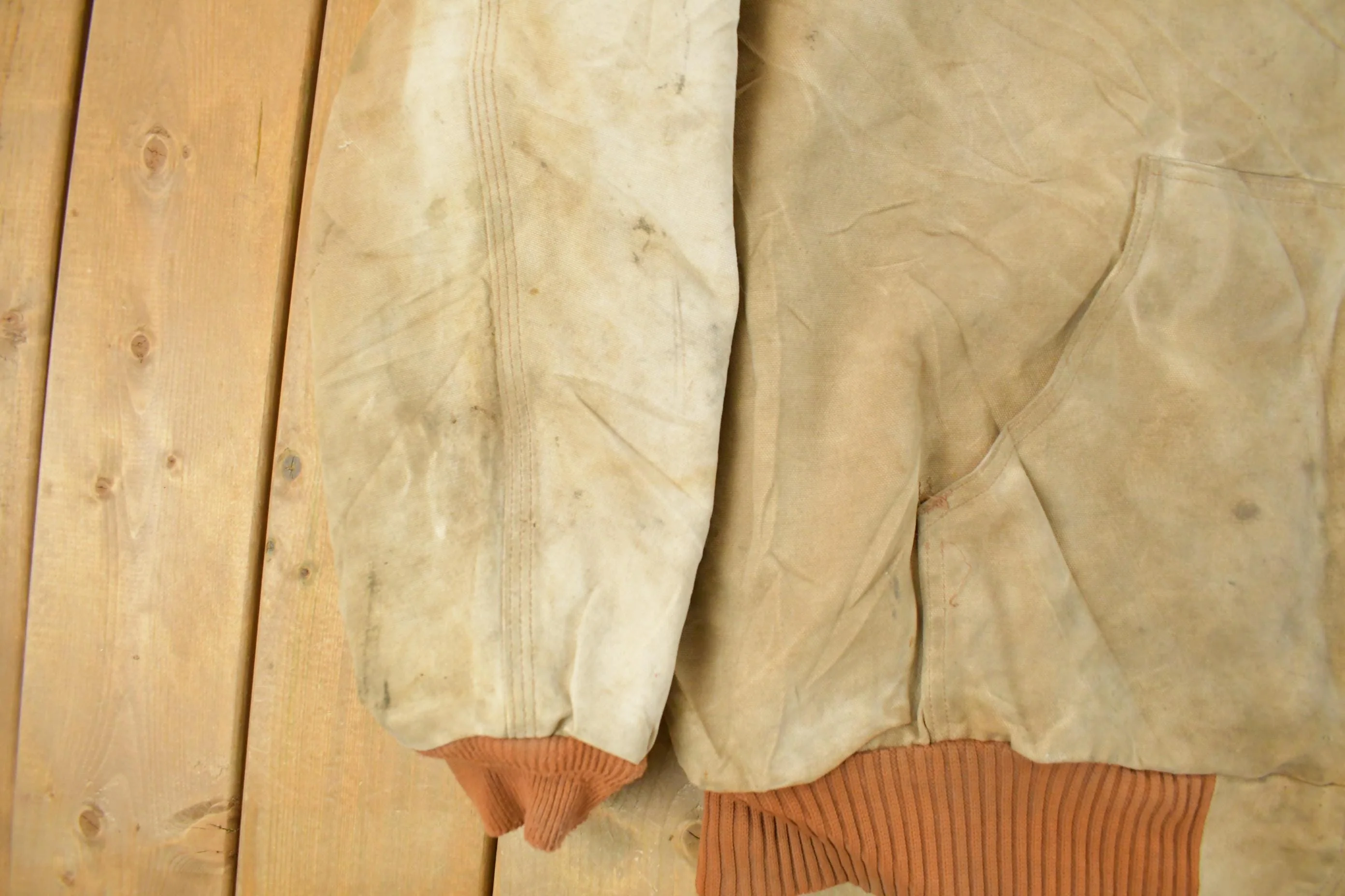 Vintage 1990s Carhartt Distressed Hooded Jacket Men's 2XL - Image 4