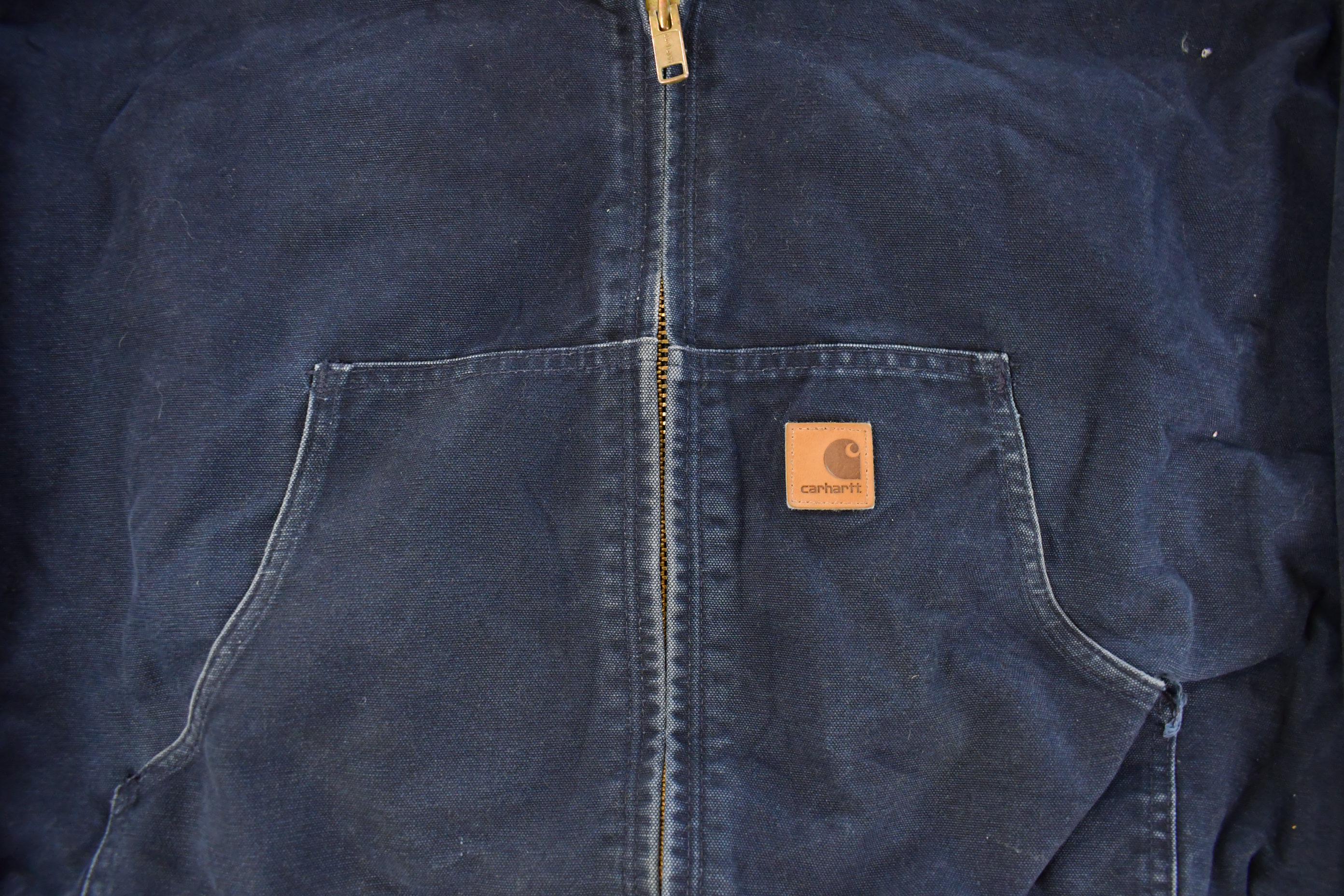 Vintage 1990s Carhartt Distressed Hooded Jacket Men's 3XL - Image 3