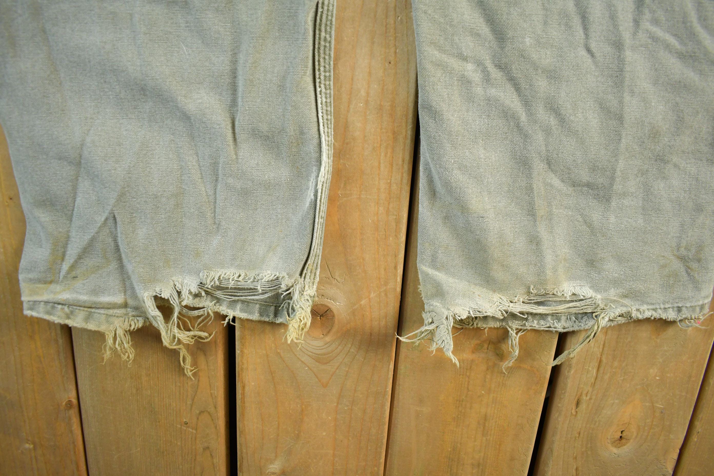Vintage 1990s Carhartt Distressed Sun Faded Denim Work Jeans Men's 37 x 30 - Image 6