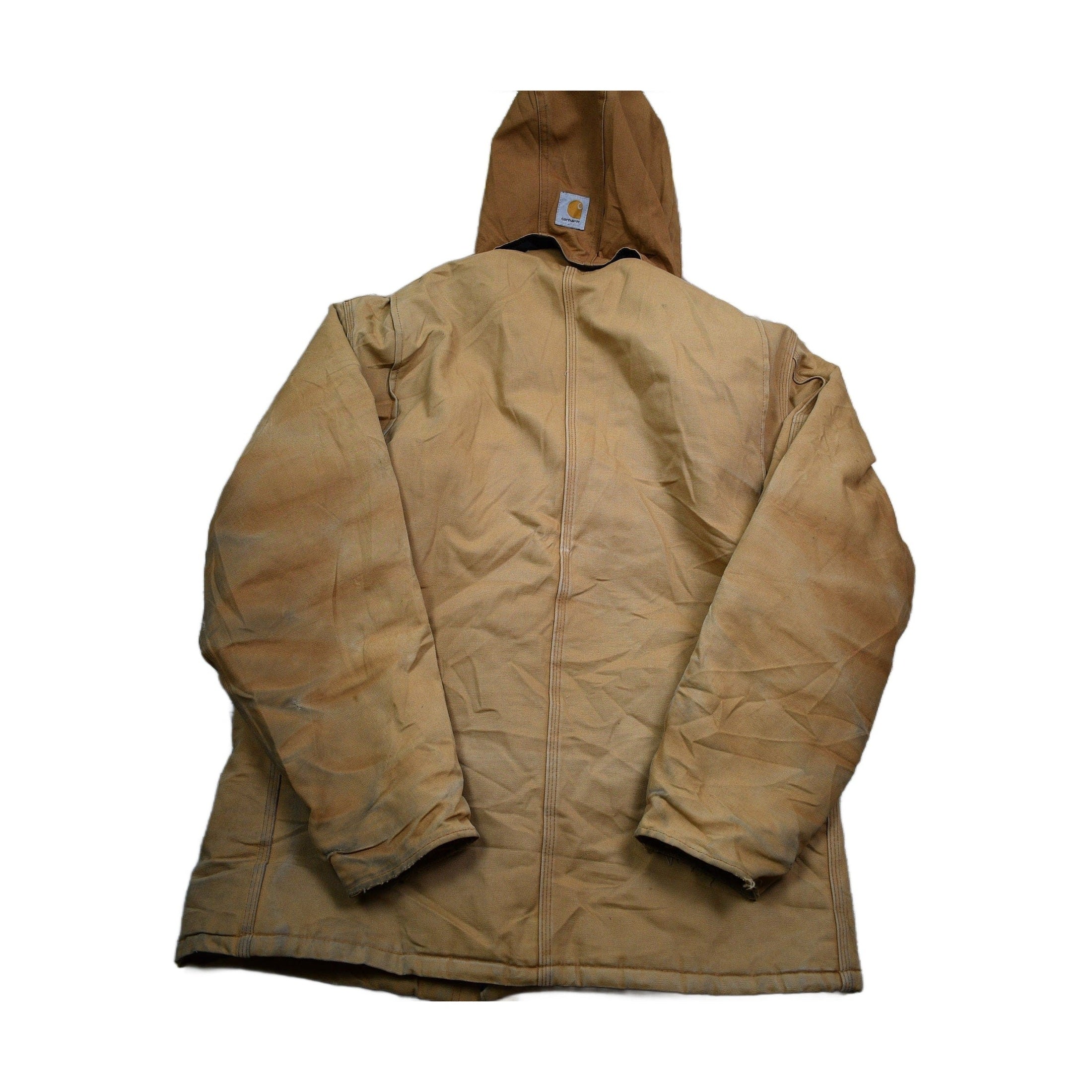Vintage 1990s Carhartt Full Zip Detachable Hood Work Jacket Men's XL - Image 2