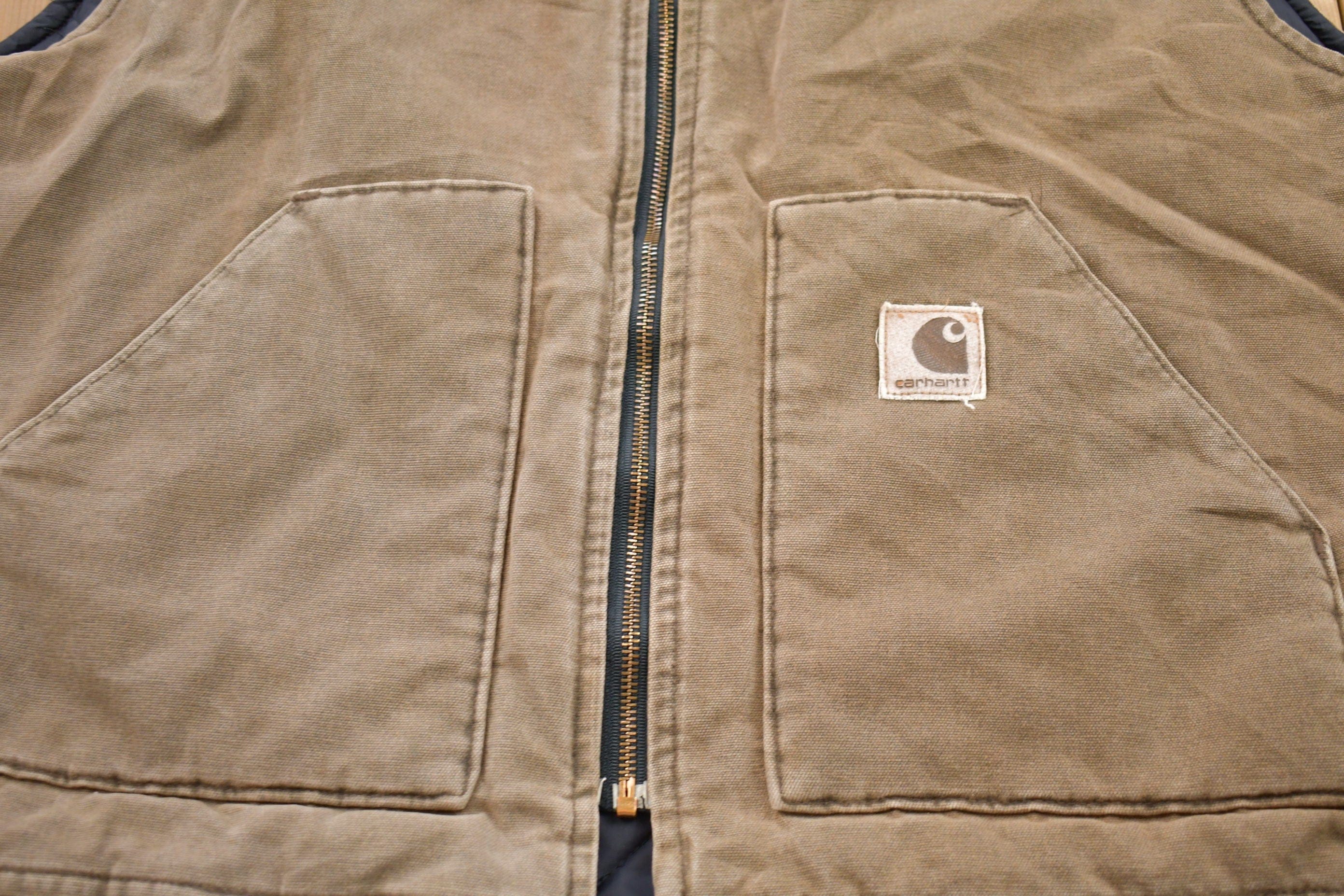 Vintage 1990s Carhartt Full Zip Insulated Vest Men's 3XL - Image 3