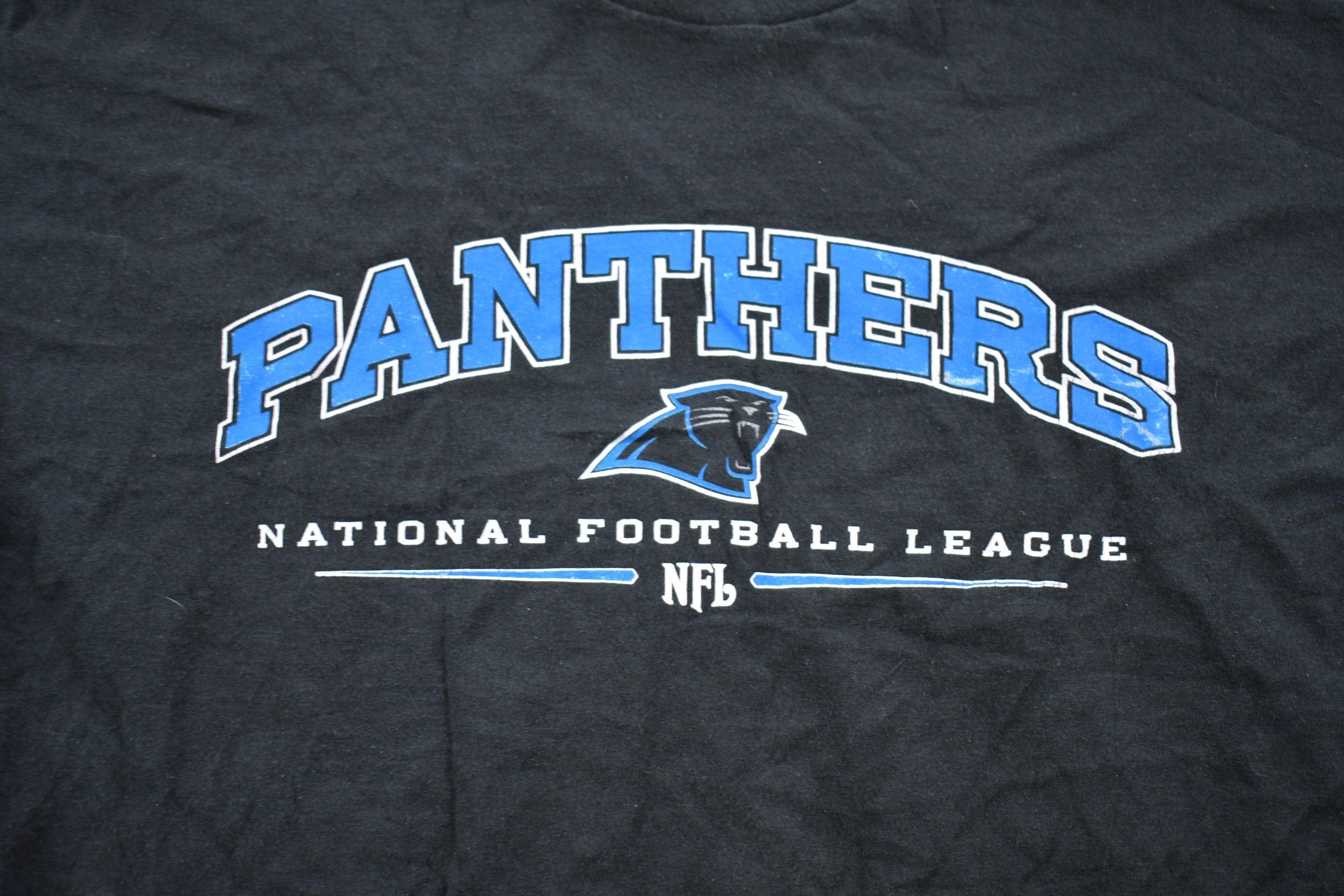 Vintage 1990s Carolina Panthers NFL Long Sleeved T-Shirt Men's 2XL - Image 3