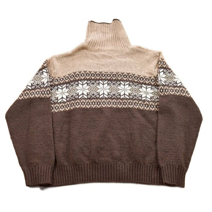 Vintage 1990s Carolyn Taylor Knitted Turtleneck Sweater Men's Small - Image 2