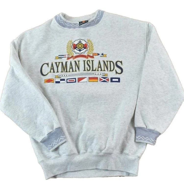 Vintage 1990s Cayman Island Crewneck Sweatshirt Made In USA Men's M
