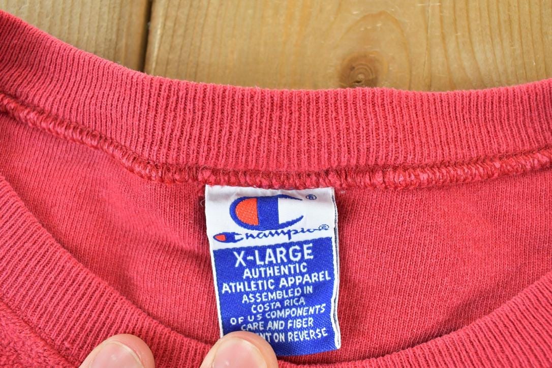 Vintage 1990s Champion Fleece Sweatshirt Men's XL - Image 5