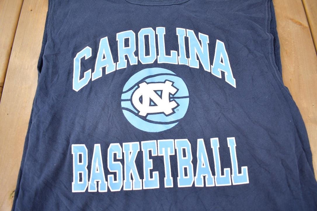 Vintage 1990s Champion North Carolina Basketball University Collegiate Graphic Tank Top Men's XL - Image 3